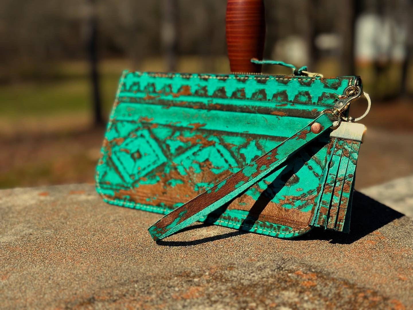 Classic Leather Clutch with Inside Pocket