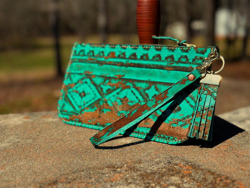 Classic Leather Clutch with Inside Pocket