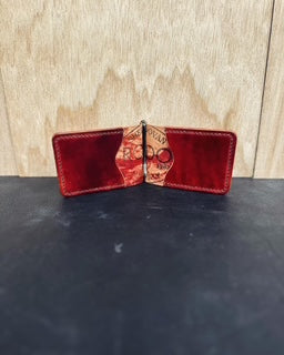 Custom Leather Money Clip Wallet