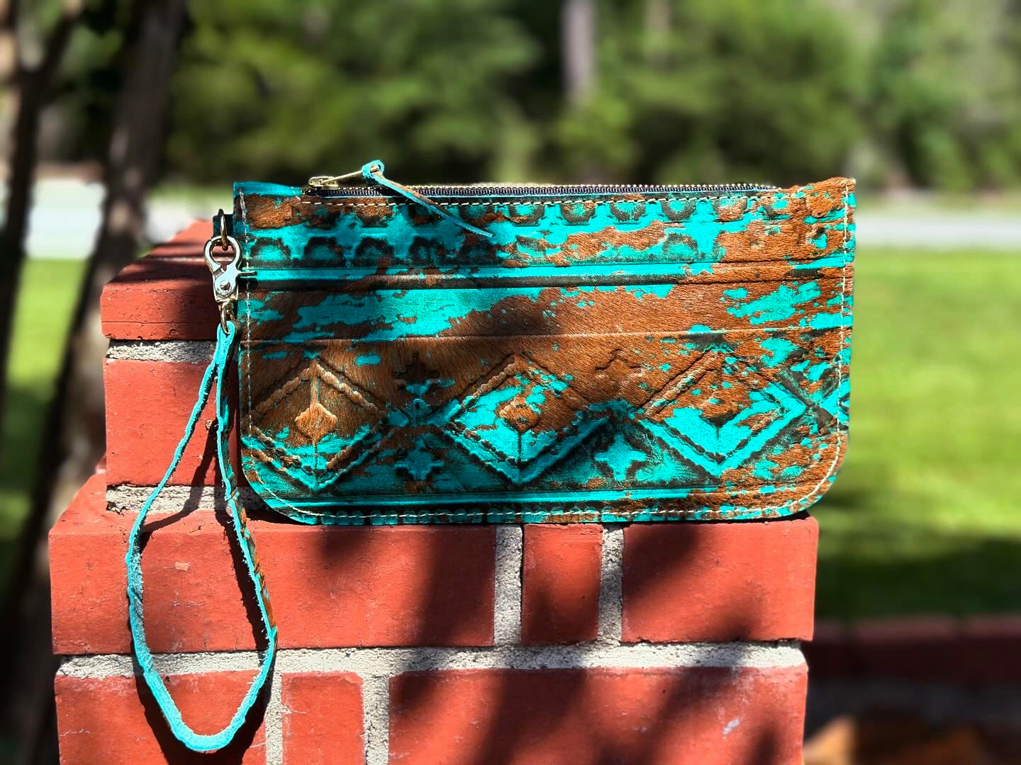 Classic Leather Clutch with Inside Pocket