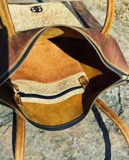 Custom Leather Zippered Purse