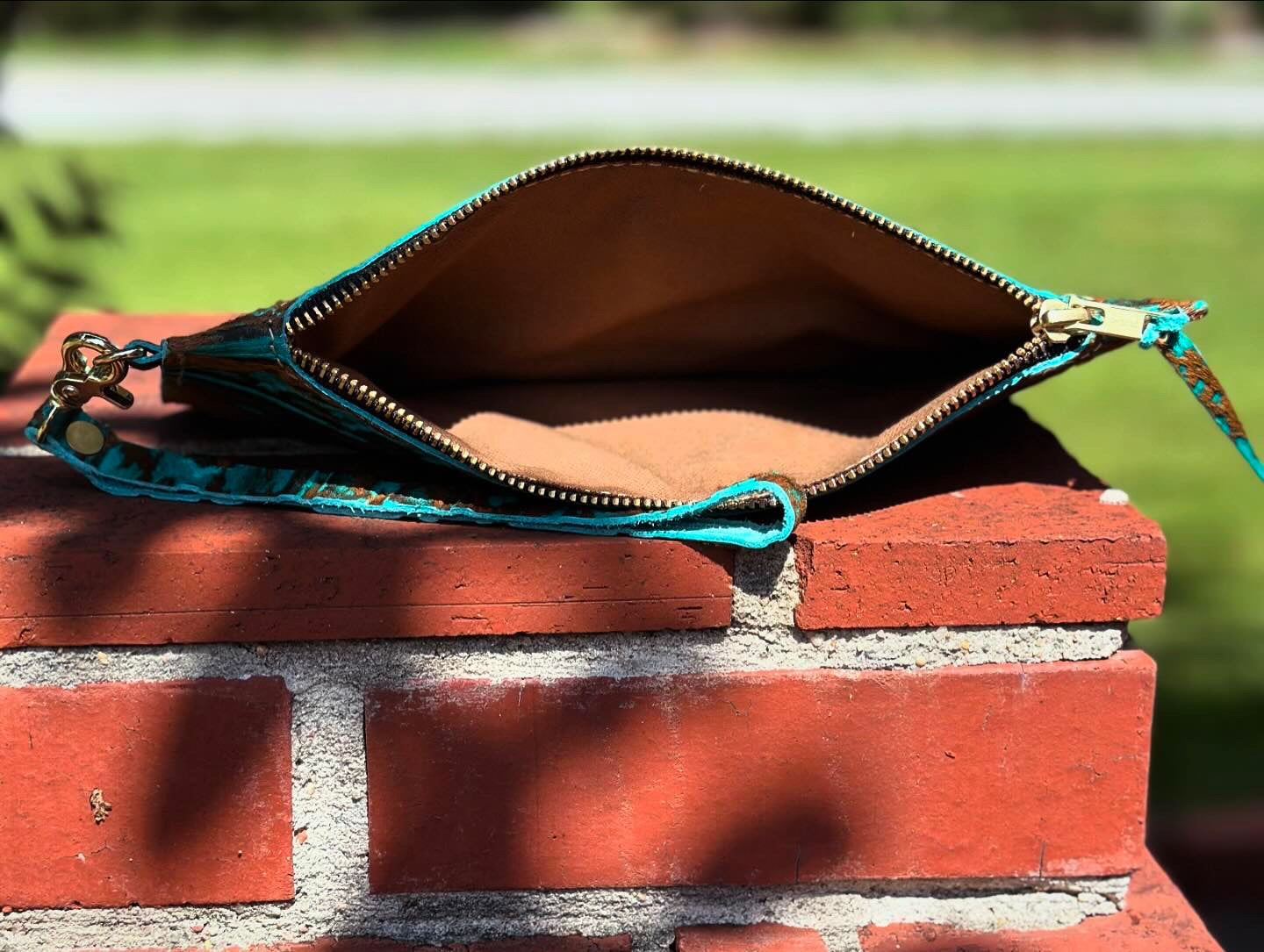 Classic Leather Clutch with Inside Pocket