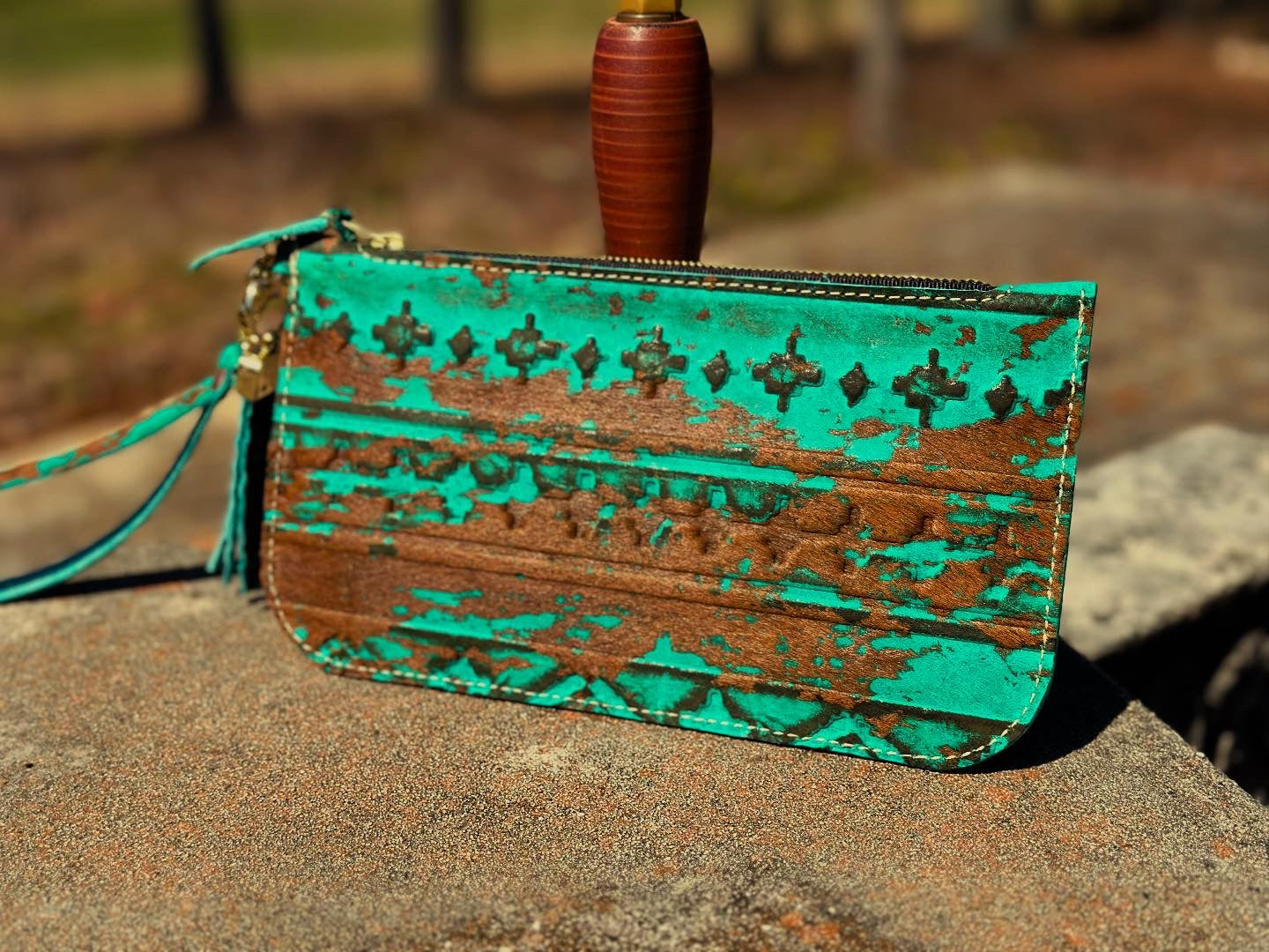 Classic Leather Clutch with Inside Pocket