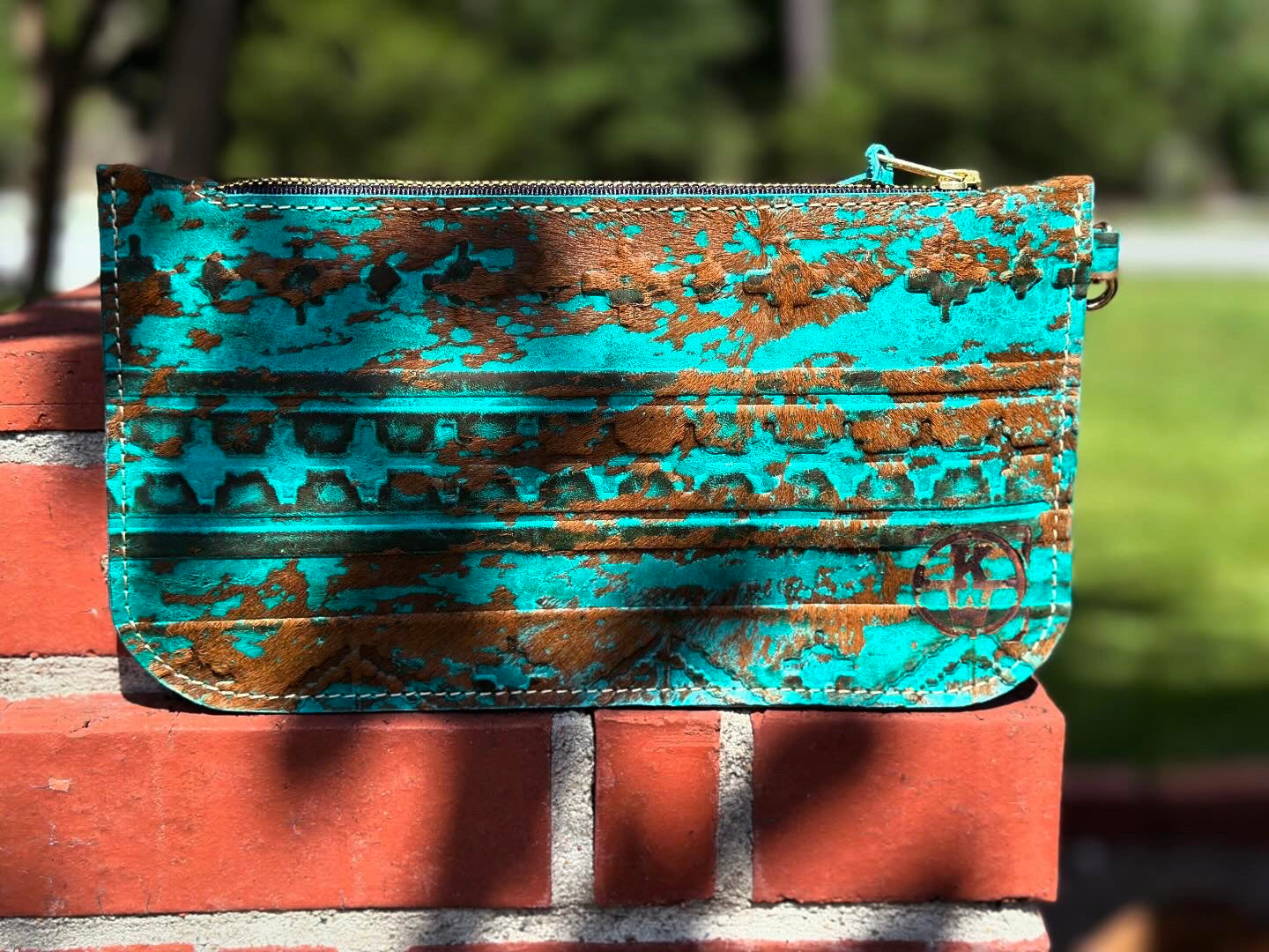 Classic Leather Clutch with Inside Pocket