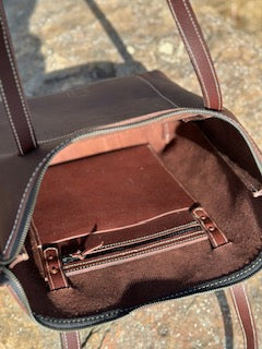 Custom Leather Zippered Purse