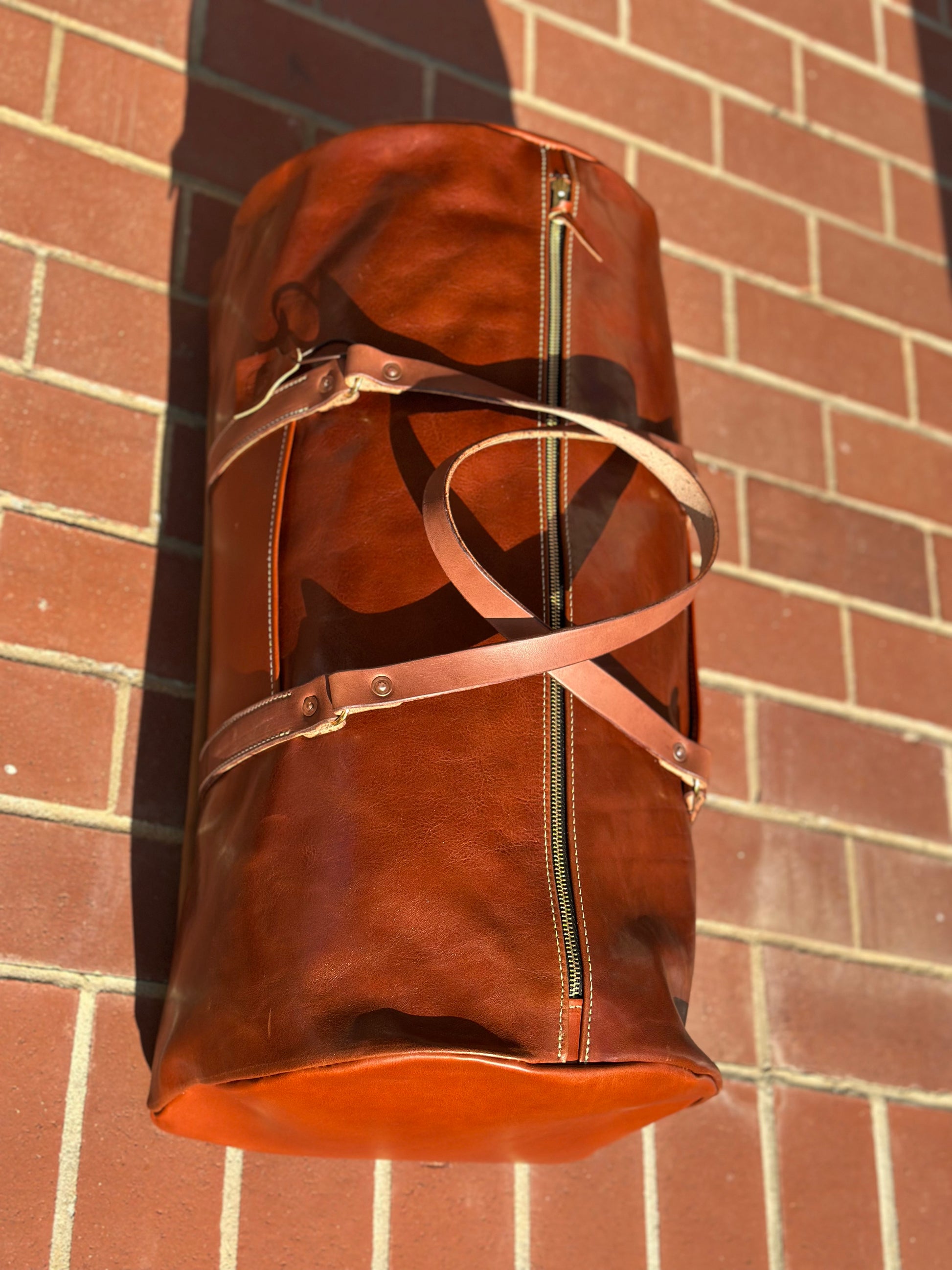 Custom Leather Duffle LARGE