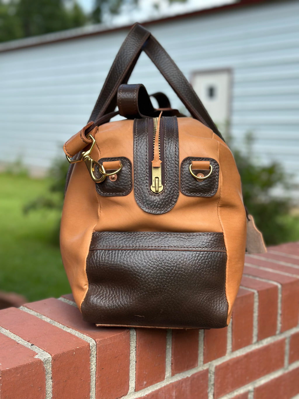 Custom Leather Duffle Bag Medium