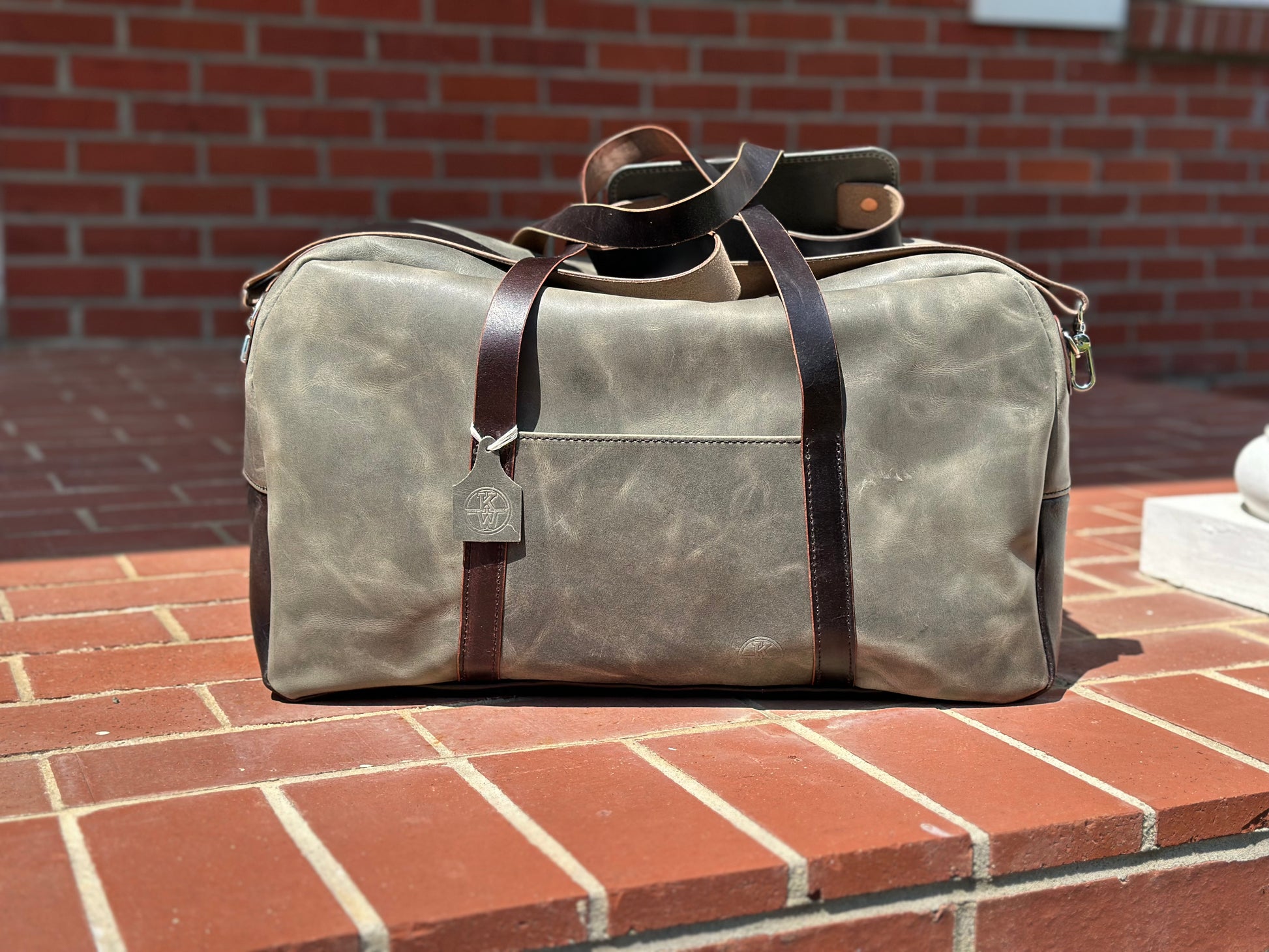 Custom Leather Duffle Bag Medium