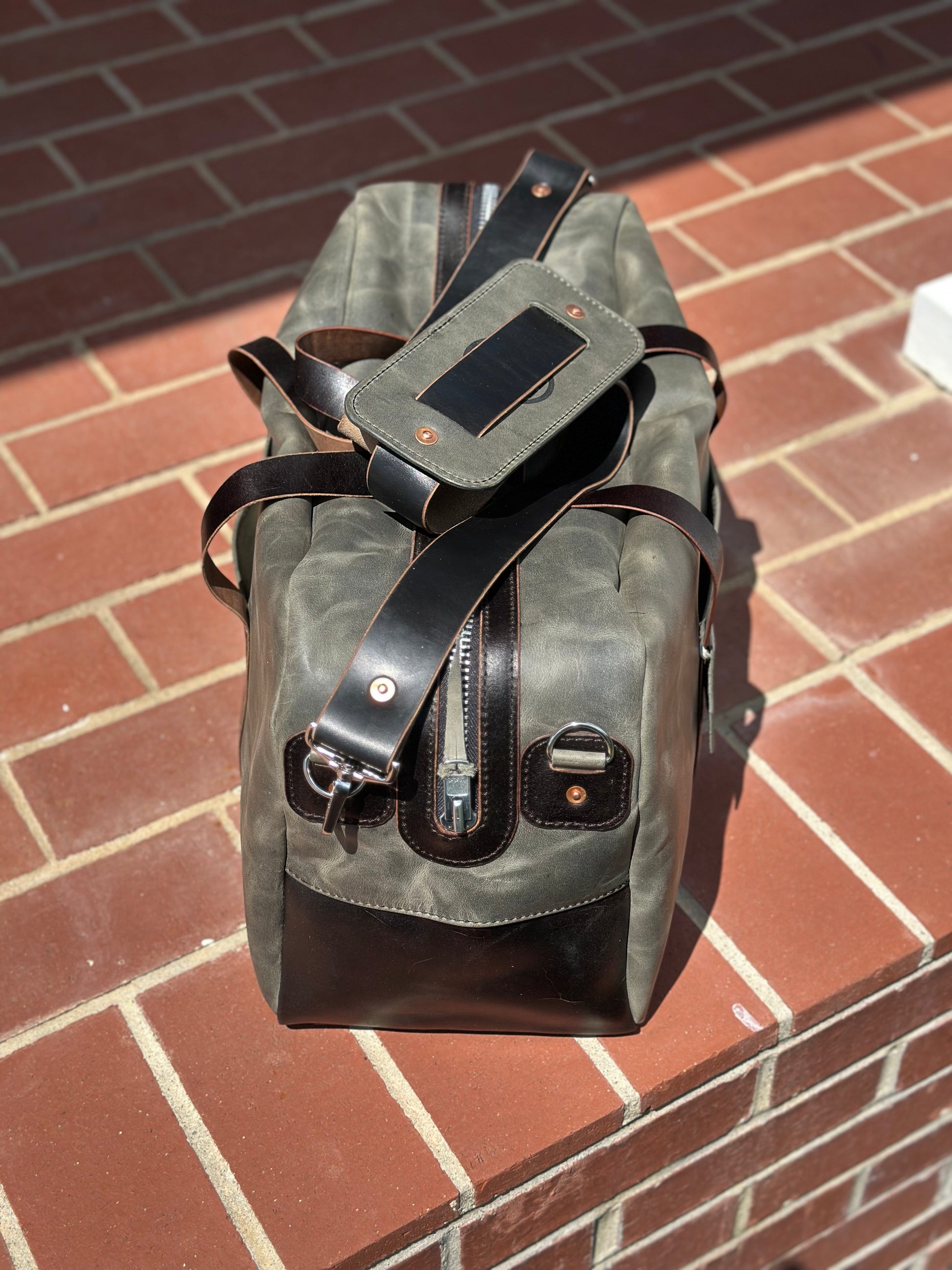 Custom Leather Duffle Bag Medium