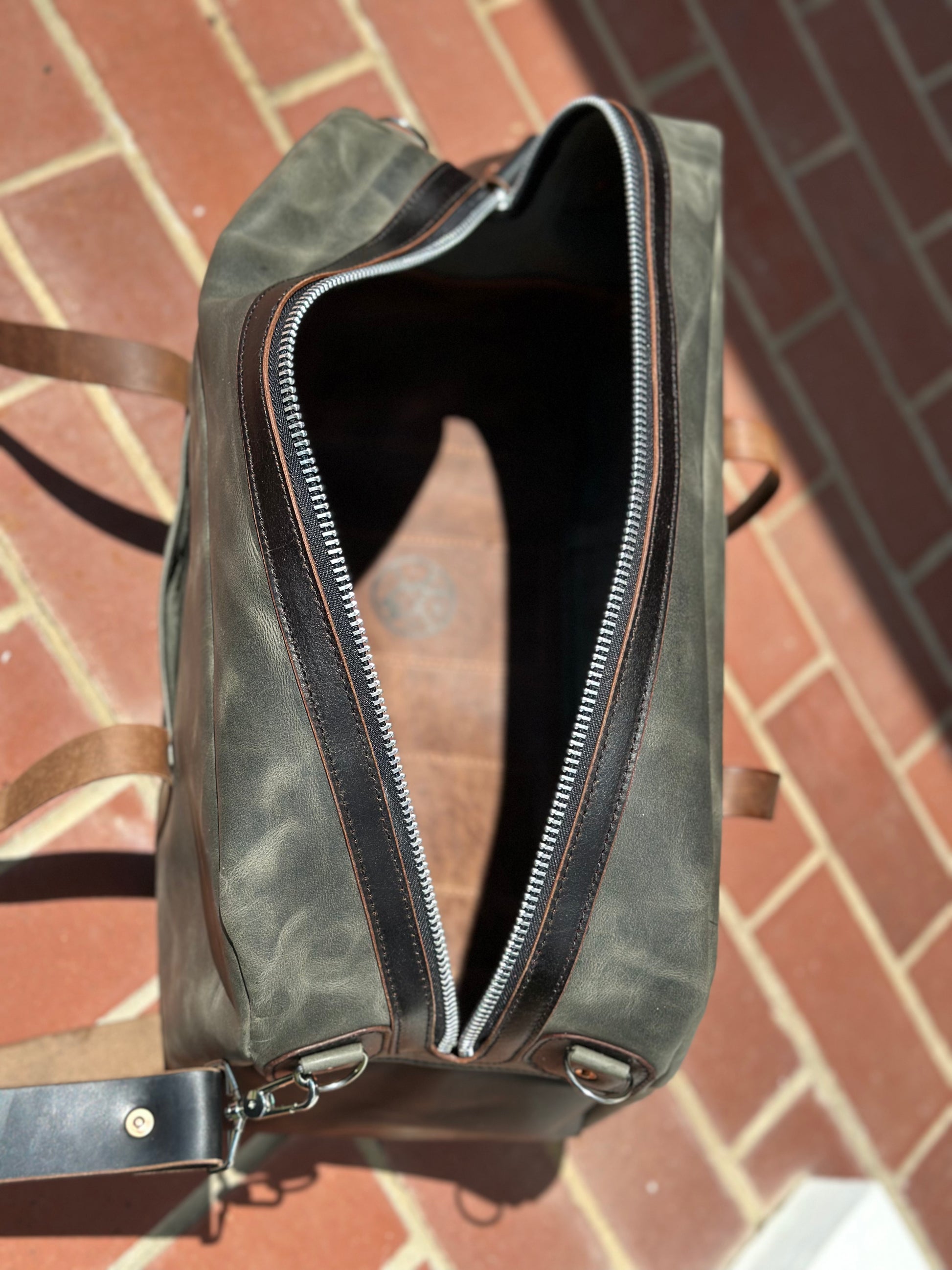 Custom Leather Duffle Bag Medium