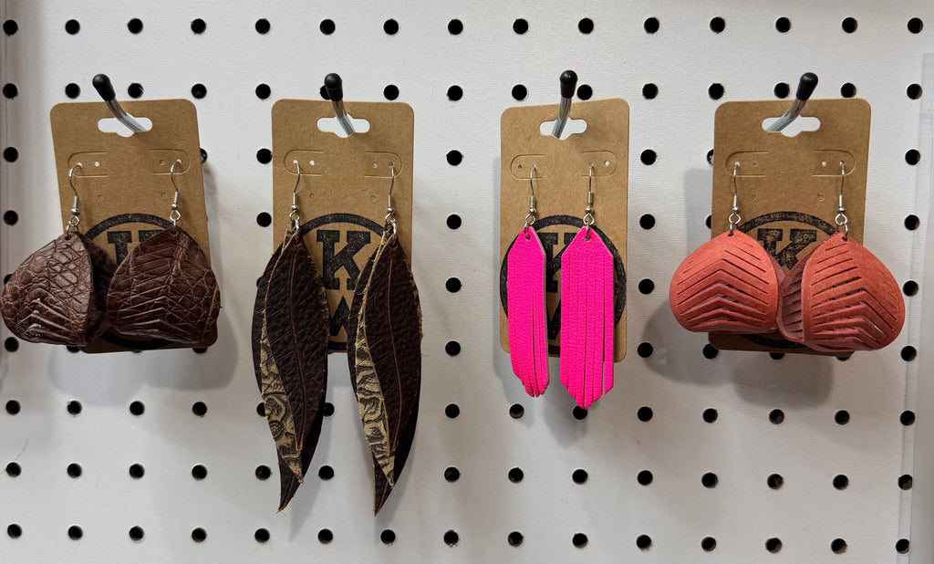 Hand crafted Leather Earrings