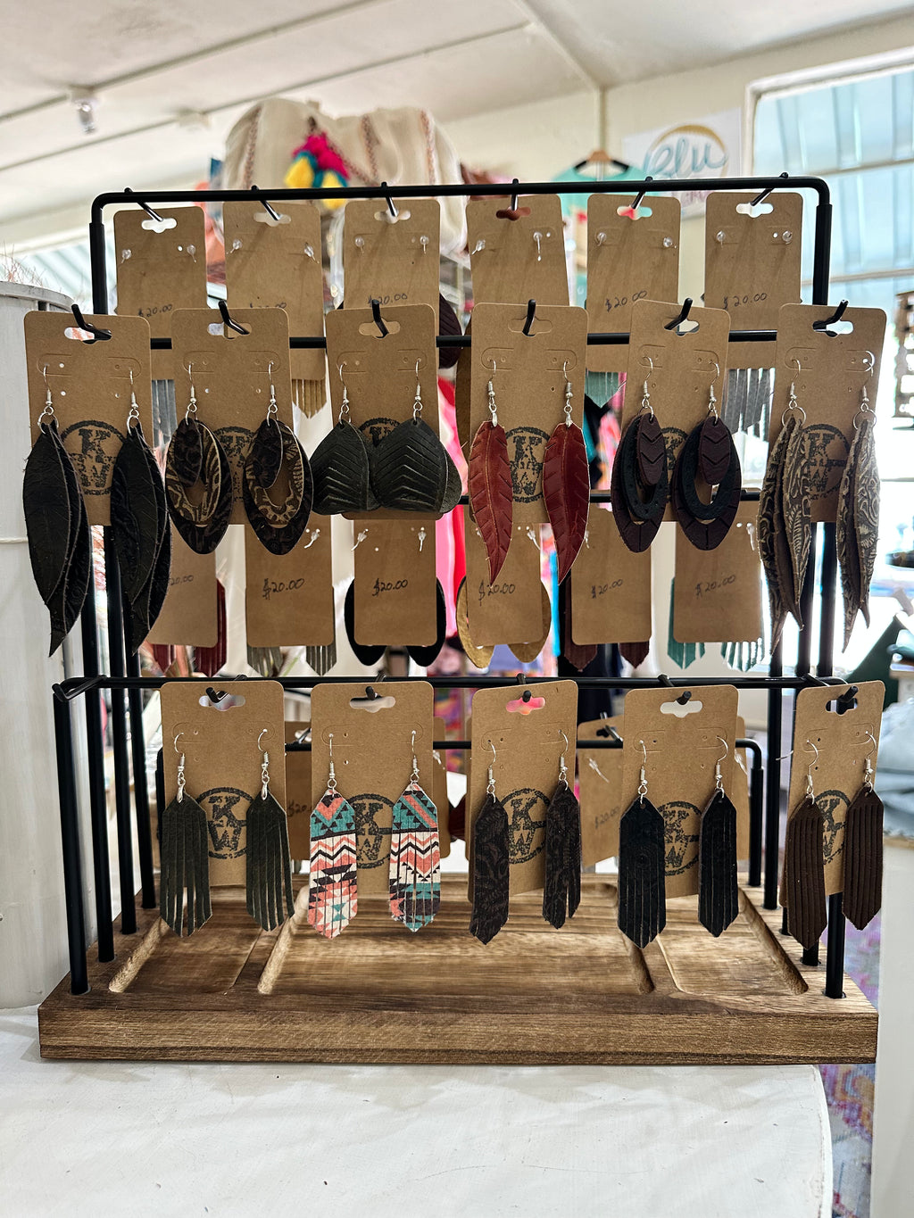 Hand crafted Leather Earrings