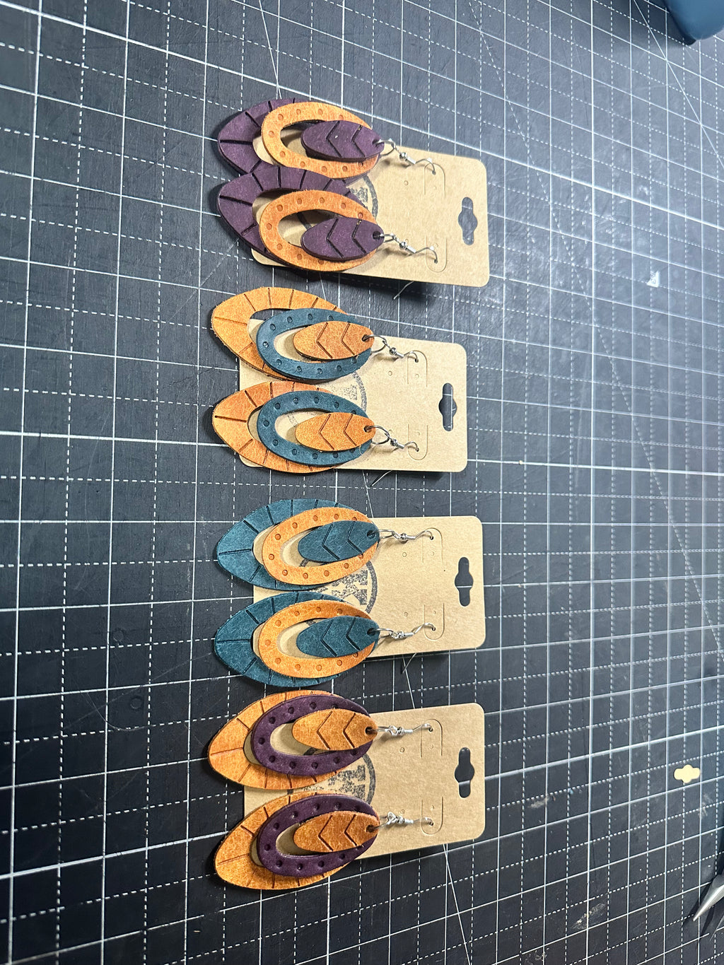 Hand crafted Leather Earrings