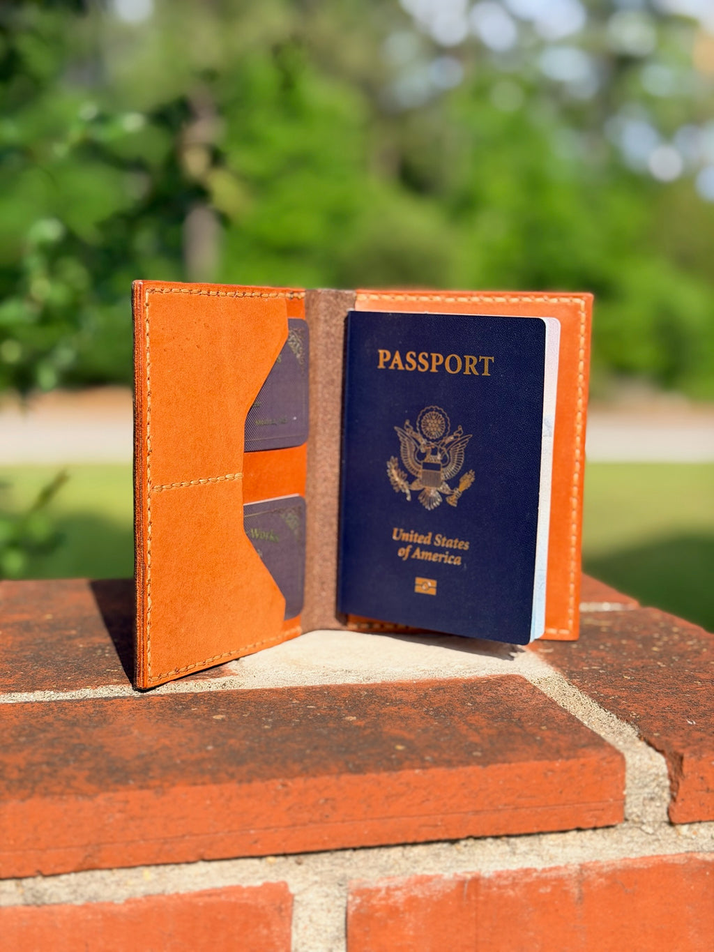 Handmade Leather Passport Wallet