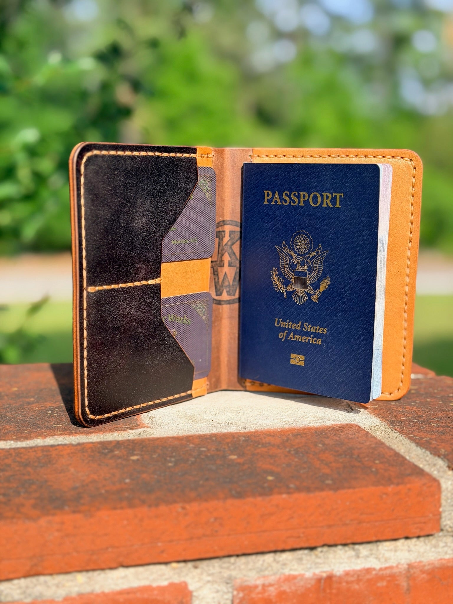 Handmade Leather Passport Wallet
